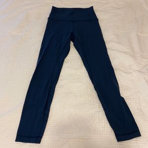 Lulu lemon cropped leggings (blue)